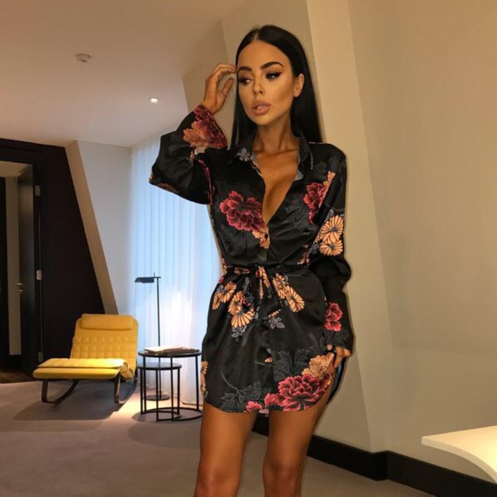 NEW! Floral Silk Dress